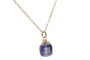 Rose Gold Tanzanite Crystal Necklace - Available with Matching Earrings and More Metal Options