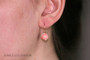 Gold Pink Coral Earrings - Available with Matching Necklace and Other Metal Options