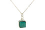 Sterling Silver Emerald Green Crystal Necklace - Available with Matching Earrings and Other Metal Options