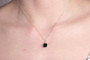 Sterling Silver Emerald Green Crystal Necklace - Available with Matching Earrings and Other Metal Options