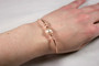 Rose Gold Creamrose Pearl Bangle Bracelet - Available with Matching Earrings