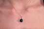 Rose Gold Navy Blue Pearl Necklace - Available in Other Metal Options
