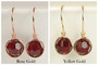 Sterling Silver Garnet Red Earrings - Available with Matching Necklace and Other Metal Options