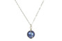 Sterling Silver Iridescent Dark Blue Pearl Necklace - Available with Matching Earrings and Other Metal Options