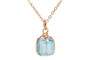 Rose Gold Aquamarine Crystal Necklace - Available with Matching Earrings and Other Metal Options
