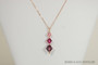Rose Gold Pink Purple Crystal Earrings - Available with Matching Necklace