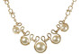 Gold Ivory Pearl Statement Necklace - Available with Matching Earrings