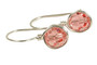 Sterling Silver Peach Pink Crystal Earrings - Available with Matching Necklace and Other Metal Options