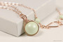 Sterling Silver Light Green Pearl Earrings - Available with Matching Necklace and Other Metal Options