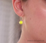 Sterling Silver Neon Yellow Earrings - Available with Matching Necklace and Other Metal Options