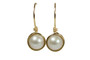 Gold Silver Pearl Earrings - Available with Matching Necklace and Other Metal Options