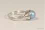 Sterling Silver Iridescent Light Blue Pearl Ring - Other Metal Options Available