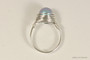 Sterling Silver Iridescent Light Blue Pearl Ring - Other Metal Options Available