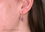 Rose Gold Lavender Crystal Earrings - Available with Other Metal Options