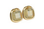 Gold Tan Crystal Stud Earrings - Other Metal Options Available