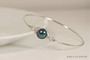 Sterling Silver Tahitian Pearl Bangle Bracelet  - Other Metal Options Available