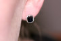 Sterling Silver Navy Blue Crystal Stud Earrings - Available with Matching Necklace and Other Metal Options