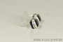 Sterling Silver Navy Blue Crystal Stud Earrings - Available with Matching Necklace and Other Metal Options