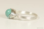 Sterling silver wire wrapped jade pearl ring handmade by Jessica Luu Jewelry