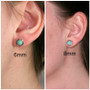 Jade Green Stud Earrings Sterling Silver or Gold Filled- Available in 3 Sizes