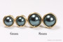 Gold Black Tahitian Pearl Stud Earrings - Available in 2 Sizes and Other Metal Options