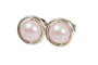 Sterling Silver Iridescent Light Pink Pearl Stud Earrings - Available in 3 Sizes and Other Metal Options