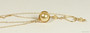 14K yellow gold filled wire wrapped gold pearl solitaire pendant on chain necklace handmade by Jessica Luu Jewelry
