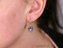 Rose Gold Light Blue Crystal Earrings - More Metal Options Available