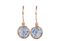 Rose Gold Light Blue Crystal Earrings - More Metal Options Available