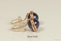 Rose Gold Dark Purple Pearl Stud Earrings - Other Metal Options Available
