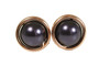 Rose Gold Dark Purple Pearl Stud Earrings - Other Metal Options Available