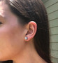 Sterling Silver Light Blue Stud Earrings - Other Metal Options Available