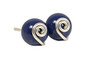 Sterling Silver Lapis Dark Blue Stud Earrings - Other Metal Options Available
