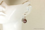 14K rose gold filled earrings with 12mm dark brown pearls handmade by Jessica Luu Jewelry