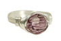 Sterling Silver Purple Crystal Ring - Other Metal Options Available