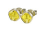 Sterling Silver Citrine Yellow Crystal Stud Earrings - Other Metal Options Available