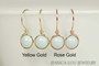 14K yellow or rose gold filled wire wrapped pastel blue pearl drop earrings handmade by Jessica Luu Jewelry