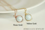 Gold Pastel Blue Pearl Earrings - Available with Matching Necklace and Other Metal Options