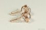 14K rose gold filled wire wrapped clear crystal stud earrings handmade by Jessica Luu Jewelry