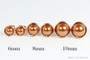 Gold Copper Pearl Stud Earrings - Available in 3 Sizes and Other Metal Options