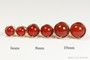 14K yellow gold filled wire wrapped red carnelian gemstone stud earrings handmade by Jessica Luu Jewelry