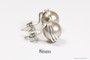 Sterling silver wire wrapped platinum pearl stud earrings handmade by Jessica Luu Jewelry