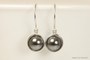 Sterling Silver Dark Grey Pearl Solitaire Necklace - Available with Matching Earrings and Other Metal Options
