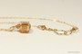 14K yellow gold filled wire wrapped metallic sunshine crystal necklace handmade by Jessica Luu Jewelry
