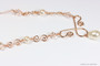 14K rose gold filled chain link necklace with creamrose pearls and silk crystals handmade by Jessica Luu Jewelry