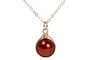14K rose gold filled wire wrapped copper pearl necklace handmade by Jessica Luu Jewelry