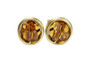 14K yellow gold filled wire wrapped amber brown crystal stud earrings handmade by Jessica Luu Jewelry