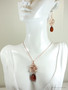 Rose Gold Sepia Brown Crystal Necklace - Available with Matching Earrings