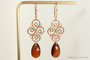 Rose Gold Sepia Brown Crystal Necklace - Available with Matching Earrings