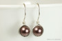 Sterling Silver Large Brown Pearl Necklace - Available with Matching Earrings and Other Metal Options